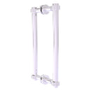 Contemporary Back to Back Shower Door Pull with Grooved Accents