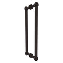 Contemporary Back to Back Shower Door Pull with Grooved Accents