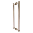 Contemporary Back to Back Shower Door Pull with Grooved Accents