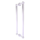 Contemporary Back to Back Shower Door Pull with Grooved Accents