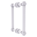 Contemporary Back to Back Shower Door Pull with Grooved Accents