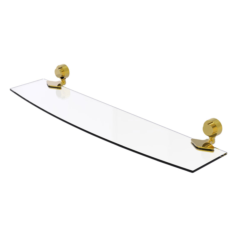 Venus Collection Glass Shelf with Grooved Accents