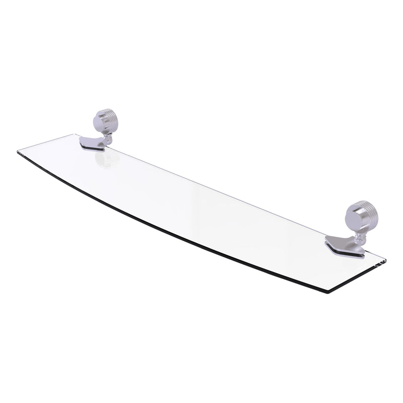 Venus Collection Glass Shelf with Grooved Accents