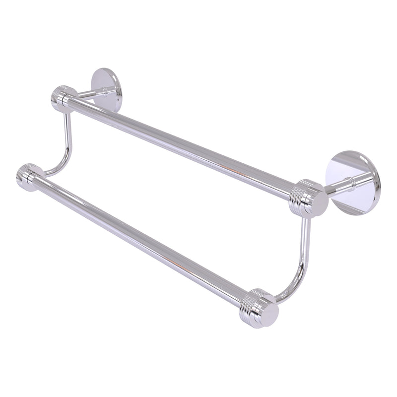 Satellite Orbit Two Collection Double Towel Bar with Grooved Accents
