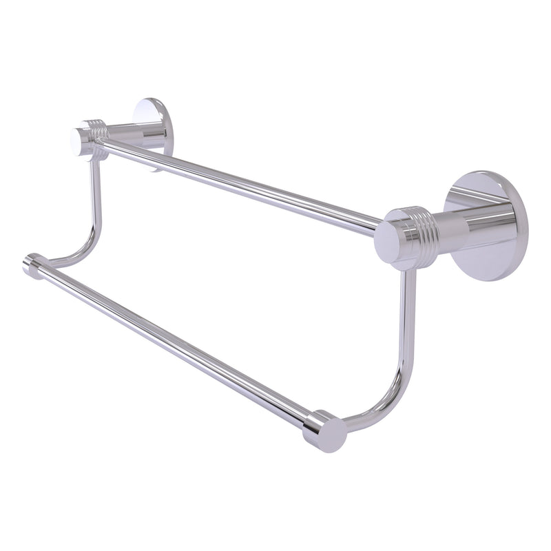 Mercury Collection Double Towel Bar with Grooved Accents