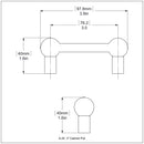 Poign茅e d'armoire de 3 pouces (7