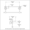 Astor Place Vanity Glass Shelf  with Integrated Towel Bar