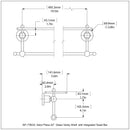 Astor Place Vanity Glass Shelf  with Integrated Towel Bar