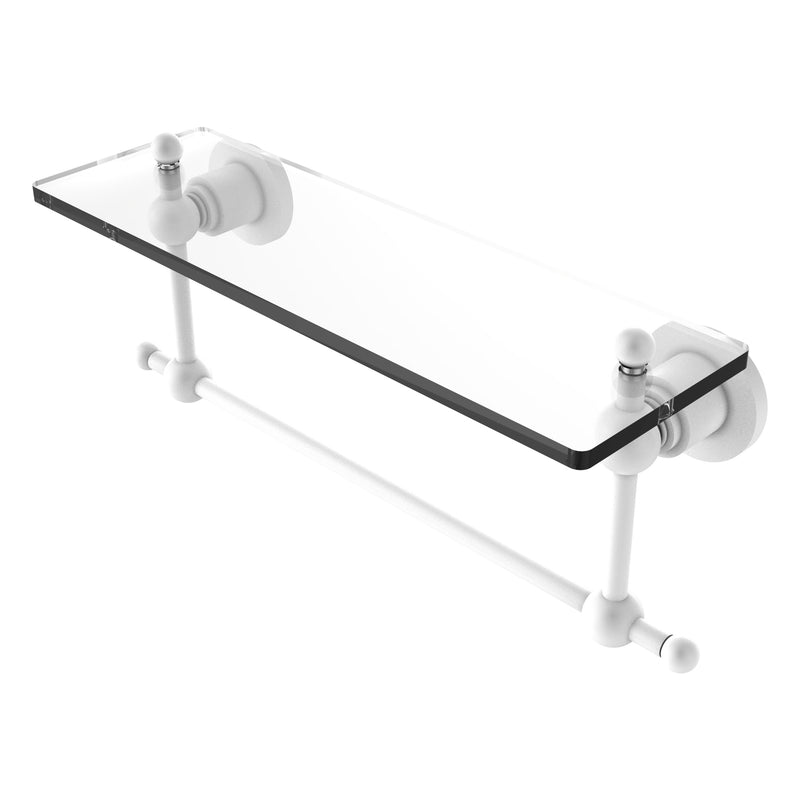 Astor Place Vanity Glass Shelf  with Integrated Towel Bar