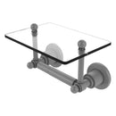 Astor Place Porte-papier hygi茅nique  deux poteaux avec 茅tag猫re en verre