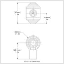 Bouton d'armoire 1-1/4 po (2