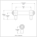 Poign茅e d'armoire de 3 pouces (7