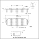 Panier ovale en fil m茅tallique pour articles de toilette
