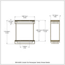 Panier de douche rectangulaire 脿 deux niveaux pour articles de toilette