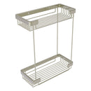 Panier de douche rectangulaire 脿 deux niveaux pour articles de toilette