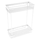 Panier de douche rectangulaire 脿 deux niveaux pour articles de toilette