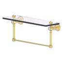 Carolina Crystal Collection Glass Shelf with Integrated Towel Bar