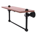 Carolina Crystal Collection Wood shelf with Integrated Towel Bar