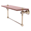 Carolina Crystal Collection Wood shelf with Integrated Towel Bar