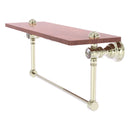 Carolina Crystal Collection Wood shelf with Integrated Towel Bar