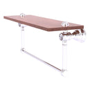 Carolina Crystal Collection Wood shelf with Integrated Towel Bar