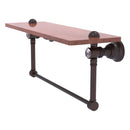 Carolina Crystal Collection Wood shelf with Integrated Towel Bar