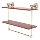 Carolina Crystal Collection Double Wood Shelf with Towel Bar