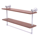 Carolina Crystal Collection Double Wood Shelf with Towel Bar