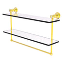 Carolina Crystal Collection Double Glass Shelf with Towel Bar