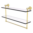 Carolina Crystal Collection Double Glass Shelf with Towel Bar