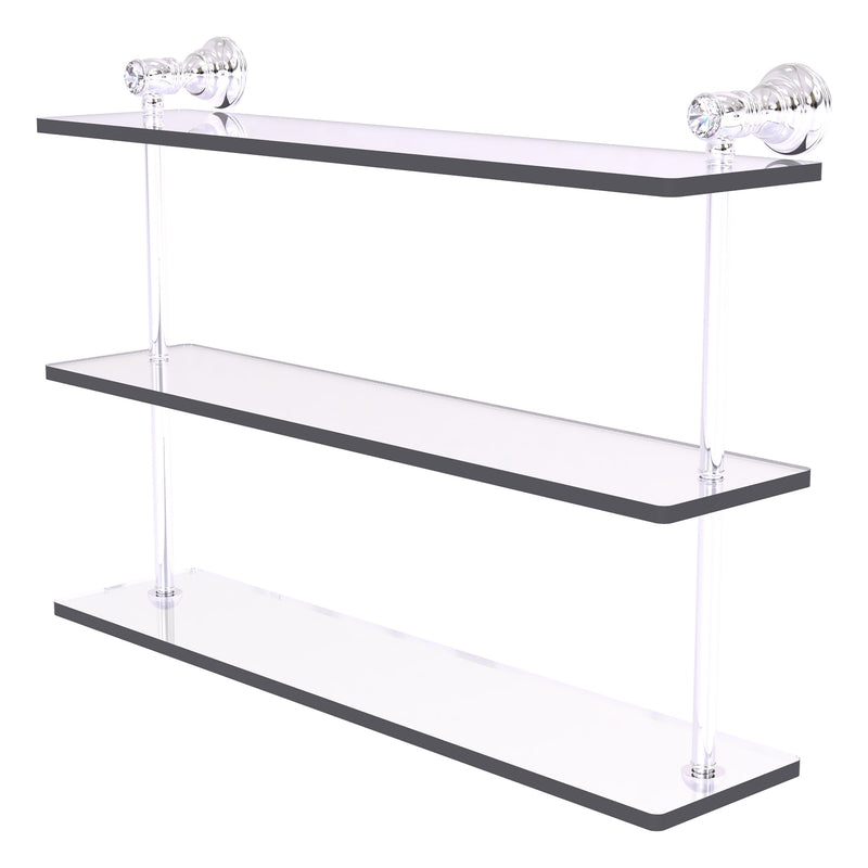 Carolina Crystal Collection Triple Glass Shelf