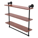 Carolina Crystal Collection Triple Wood Shelf with Towel Bar