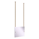 Frameless Rectangular Landscape Ceiling Hung Mirror with Beveled Edge