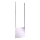 Frameless Rectangular Landscape Ceiling Hung Mirror with Beveled Edge