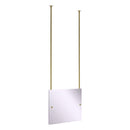 Frameless Rectangular Landscape Ceiling Hung Mirror with Beveled Edge