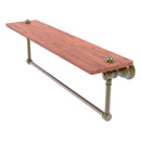Carolina Collection Wood shelf with Integrated Towel Bar