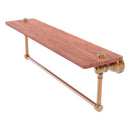 Carolina Collection Wood shelf with Integrated Towel Bar