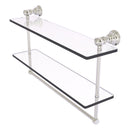 Carolina Collection Double Glass Shelf with Towel Bar