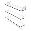 Carolina Collection Triple Glass Shelf with Towel Bar