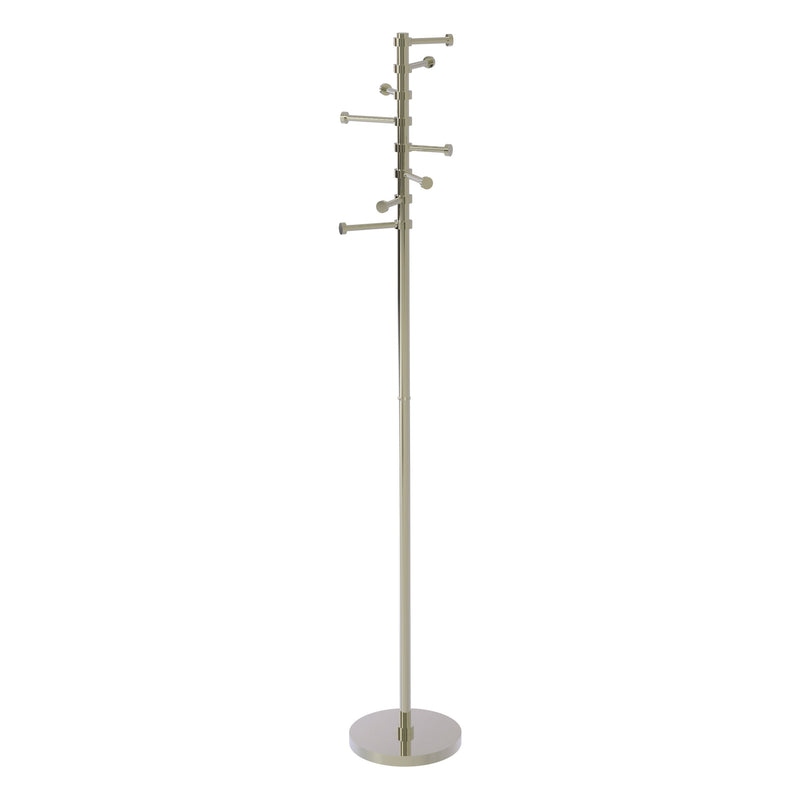 Freestanding Coat Rack with Eight Pivoting Pegs