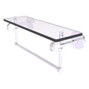Clearview Collection Glass Shelf with Towel Bar with Dotted Accents