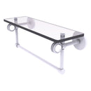 Clearview Collection Glass Shelf with Towel Bar with Dotted Accents