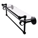 Clearview Collection Glass Shelf with Gallery Rail and Towel Bar with Dotted Accents