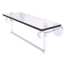 Clearview Collection Glass Shelf with Towel Bar with Twisted Accents
