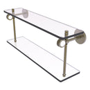 Clearview Collection Two Tiered Glass Shelf with Dotted Accents