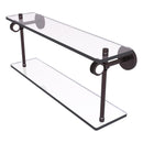 Clearview Collection Two Tiered Glass Shelf with Dotted Accents