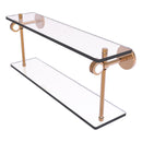 Clearview Collection Two Tiered Glass Shelf with Dotted Accents