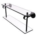 Clearview Collection Two Tiered Glass Shelf with Dotted Accents