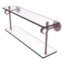 Clearview Collection Two Tiered Glass Shelf with Dotted Accents