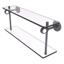 Clearview Collection Two Tiered Glass Shelf with Dotted Accents